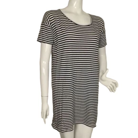 EVERLANE Tee Dress, S, Navy/white stripes, Short sleeves, Short/Mini, Casual - Picture 3 of 13